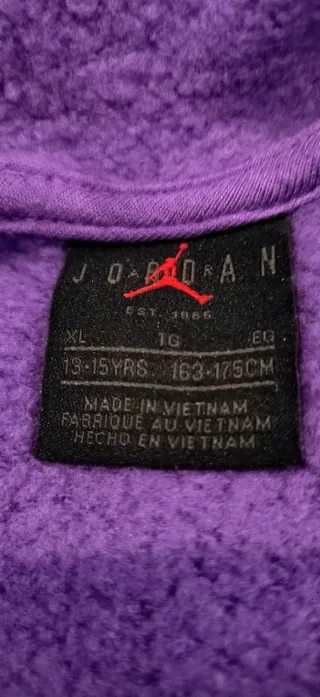 Vestido Sudadera Nike Jordan Morado Plateado