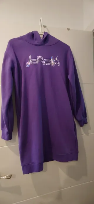 Vestido Sudadera Nike Jordan Morado Plateado
