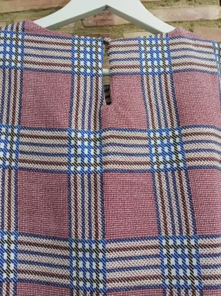 Vestido Compañía Fantástica cuadros rosa