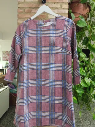 Vestido Compañía Fantástica cuadros rosa