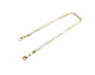 Pulsera de Oro Bicolor 18 Kt. 4.8 gr. segunda mano