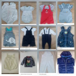 Set per neonati: passeggino, abbigliamento e accessori.