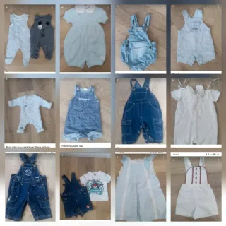 Set per neonati: passeggino, abbigliamento e accessori.