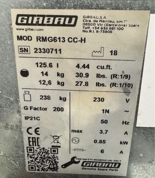 Maquinaria Girbau lavanderia Autoservicio