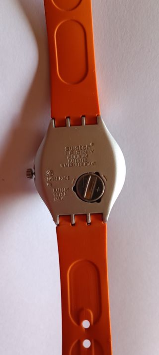 Orologio Swatch Arancione e Grigio