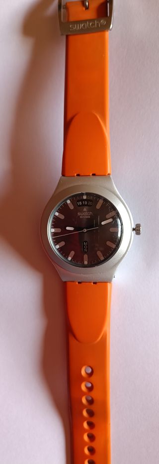 Orologio Swatch Arancione e Grigio