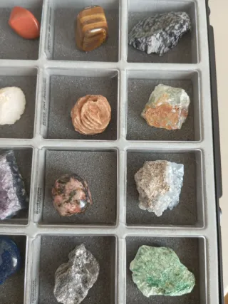 Collezione di 20 minerali con schede esplicative