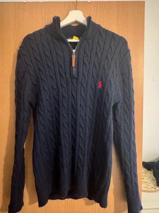 Jersey Polo Ralph Lauren Azul Cable Knit