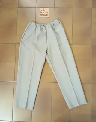 Pantalón de vestir para señora, beige - Talla L 42