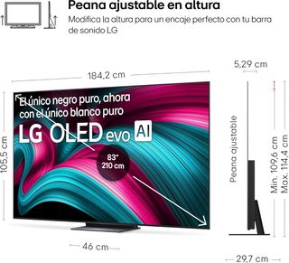 TV LG OLED evo AI C5 4K 210cm (83")