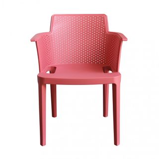 Sedia Traforata Moderna Rosso Corallo da Esterno