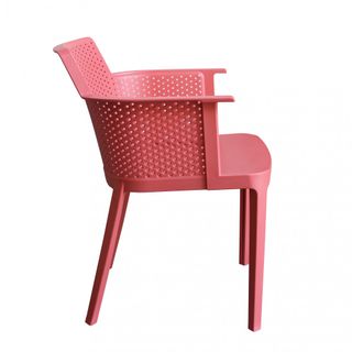 Sedia Traforata Moderna Rosso Corallo da Esterno