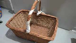 Lote de 3 cestas de mimbre