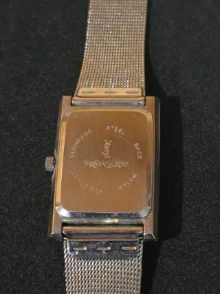 Reloj Yves Saint Laurent Dama Plateado Negro