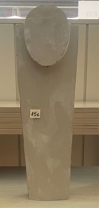 Expositor madera collares alto beige/gris