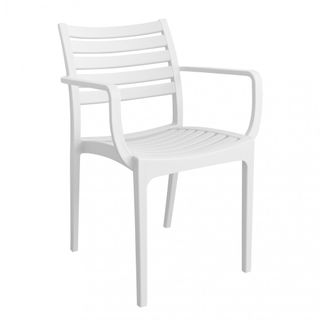 Sedia Bianca Design da Esterno in Polipropilene