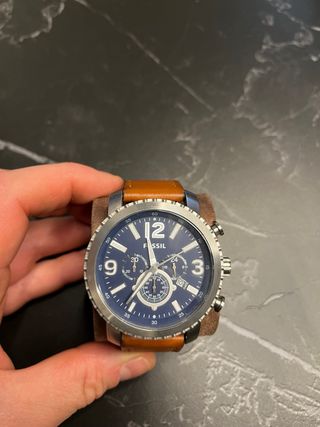 Orologio Fossil Cronografo Blu e Marrone