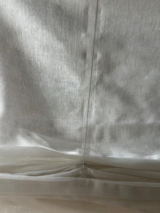 Estor plegable blanco de tela