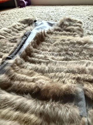 Gilet in lapin marrone e nero