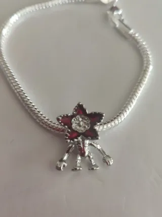 Pulsera Plata Charm Demogorgon Stranger Things