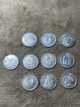 Colección 12 Monedas Plata 925