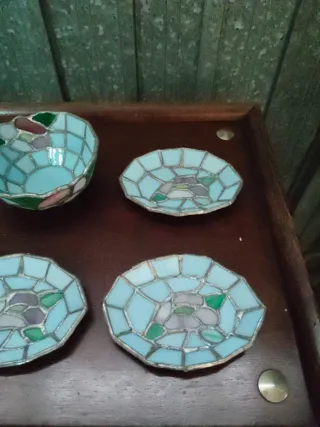 Lote cristal emplomado vintage