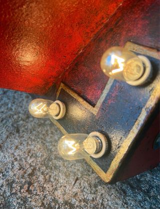 Antiguo Cartel Rótulo Luminoso de Cine metálico.