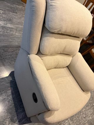 2 Sillones Relax Tela rustika bali Beige