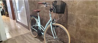 Bicicleta urbana clasica 520 verde almendra