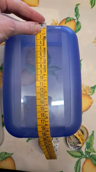 Contenitore porta biscotti blu trasparente