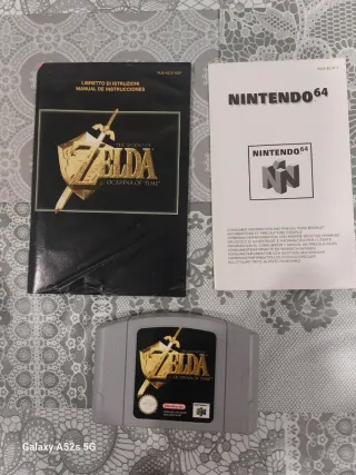 Zelda Ocarina of Time N64 Cartucho + Manuales