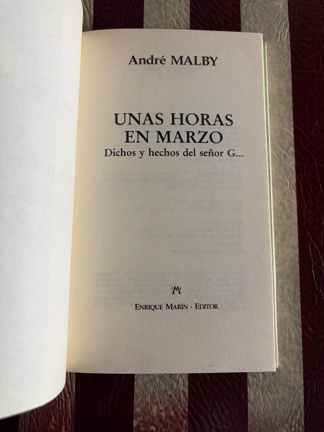 DOS LIBROS DE “ANDRÉ MALBY”