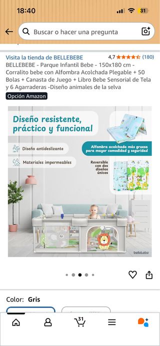 Parque infantil 150x180 cm