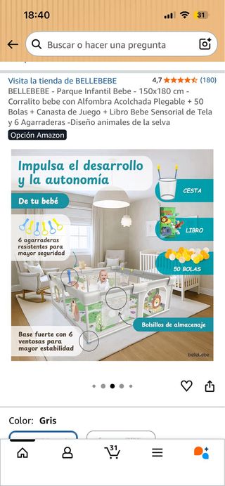 Parque infantil 150x180 cm