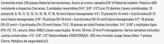Maletín Herramientas 216 Piezas Nuevo