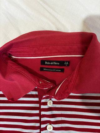 Polo Pedro del Hierro Rayas Rojo/Blanco Talla M