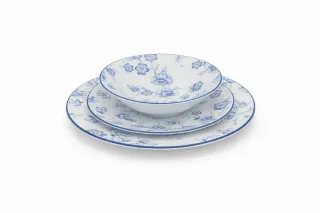 Set 18 piatti porcellana decoro floreale