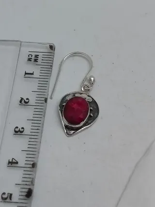 Pendientes Plata 925 y Rubí