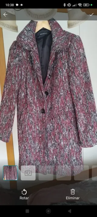 Abrigo de paño multicolor