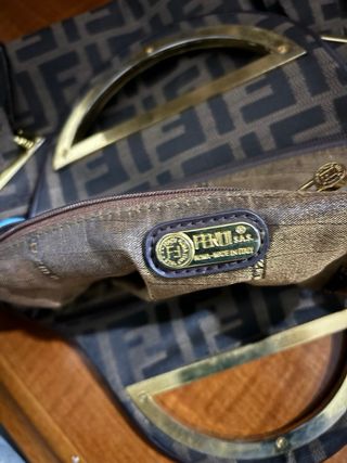 Borsa Fendi Zucca Marrone Oro