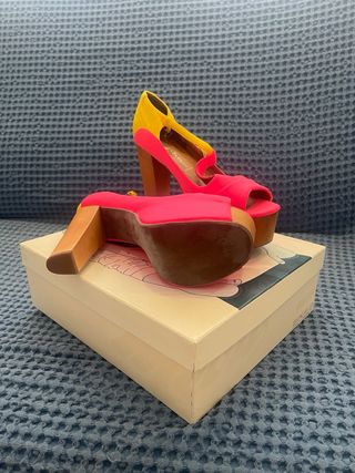 Zapatos Jeffrey Campbell Foxy Rosa/Amarillo