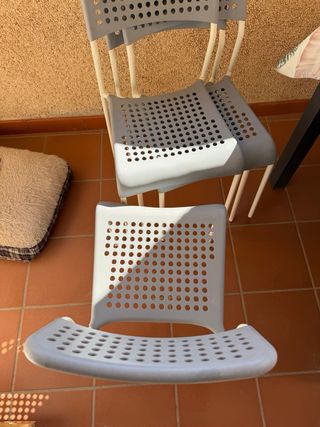 Sillas terraza Ikea grises (pack 4)