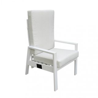 Sedia Reclinabile Moderna Alluminio Bianca Esterno