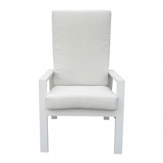 Sedia Reclinabile Moderna Alluminio Bianca Esterno