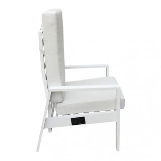 Sedia Reclinabile Moderna Alluminio Bianca Esterno