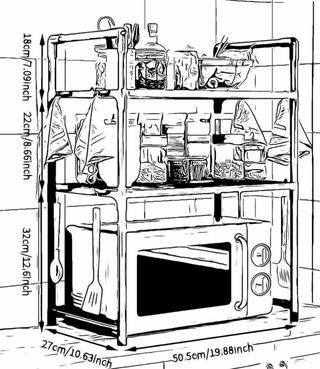 Scaffale portaoggetti metallo e plastica