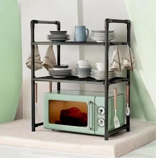 Scaffale portaoggetti metallo e plastica