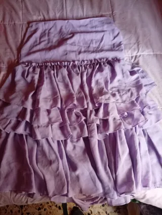Falda flamenca volantes morada