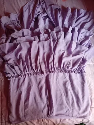 Falda flamenca volantes morada