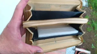 Portafoglio Grande Zip Burberry motivo Check